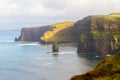 Cliffs of Moher and OBriens Tower Ireland Royalty Free Stock Photo