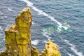 Cliffs of Moher with rocks over and under water Royalty Free Stock Photo