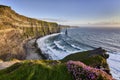 Cliffs of Moher at sunset, Co. Clare Royalty Free Stock Photo