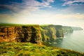 Cliffs Of Moher under cloudy sky, Ireland Royalty Free Stock Photo