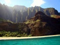 Cliffs on the Na Pali coast, Kauai Island, Hawaii Royalty Free Stock Photo