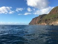 Cliffs on NaPali Coast on Kauai Island in Hawaii - View from Boat, Royalty Free Stock Photo