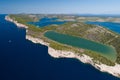 Aerial view of National park Telascica, Croatia Royalty Free Stock Photo