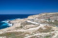 Cliffs near Azure Window at Gozo Island, Malta. Royalty Free Stock Photo