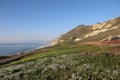 Cliffs and Ocean Mussell rock park in Pacifica California