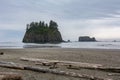 Cliffs in the ocean at the Second beach of La Push - the most beautiful place in Clallam County County, Washington, USA. Impressiv Royalty Free Stock Photo