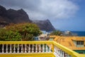 Cliffs and ocean view from Ponta do Sol, Santo Antao island, Cape Verde Royalty Free Stock Photo