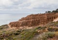 Cliffs off Torrey Pines state park Royalty Free Stock Photo