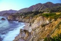 The cliffs at the Pacific coast at Big Sur California Royalty Free Stock Photo