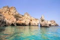 Cliffs in Ponta da Piedade , Algavre,  Portugal Royalty Free Stock Photo