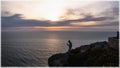 Cliffs and rocks and the Atlantic. Cabo da Roca, Portugal, the farthest western point of Europe. Royalty Free Stock Photo