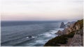 Cliffs and rocks and the Atlantic. Cabo da Roca, Portugal, the farthest western point of Europe. Royalty Free Stock Photo