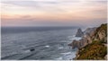 Cliffs and rocks and the Atlantic. Cabo da Roca, Portugal, the farthest western point of Europe. Royalty Free Stock Photo