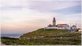 Cliffs and rocks and the Atlantic. Cabo da Roca, Portugal, the farthest western point of Europe. Royalty Free Stock Photo