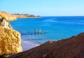 Cliffs & Ruined Jetty Royalty Free Stock Photo