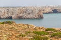 Cliffs and Sagre village in Cabo de Sao Vicente Royalty Free Stock Photo