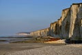 Cliffs of Saint Aubin sur Mer in France Royalty Free Stock Photo