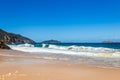 Cliffs and Sand Beach at Shoal Bay, New South Wales, Australia Royalty Free Stock Photo