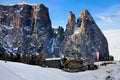 Cliffs of Schlern, Seiseralm, Val Gardena Royalty Free Stock Photo