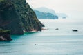 Cliffs on the sea coast near Budva, Montenegro Royalty Free Stock Photo