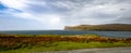 Cliffs seen from Lower Milovaig during the autumn storm Callum - Isle of Skye, Scotland Royalty Free Stock Photo