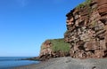 Cliffs, shingle beach, Fleswick Bay, St Bees Head