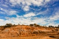 Cliffs are soil erosion, water Royalty Free Stock Photo