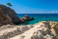 Cliffs at the south coast of Mallorca Royalty Free Stock Photo