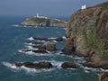 Cliffs with South Stack Lighthouse, Wales Royalty Free Stock Photo