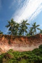 Cliffs at Varkala beach india Royalty Free Stock Photo