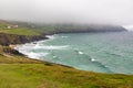 Cliffs, vegetation and waves in Dunmore Head