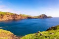 Cliffs view on East coast of Madeira island. Ponta de Sao Lourenco. Portugal.