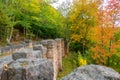 Cliffside Bridge, part of the Around Mountain carriage road, in Acadia National Park Royalty Free Stock Photo