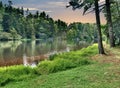 Cliffside Lake in Highlands, North Carolina Royalty Free Stock Photo