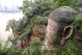 Cliffside stairs beside Leshan Grand Buddha