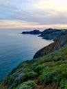 Cliffside view of the ocean as seen from the Marin Headlands