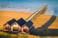 Clifftop view of Pier at Saltburn by the Sea Royalty Free Stock Photo