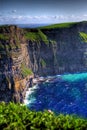 Clifs of Moher artistic over coloured, Ireland Royalty Free Stock Photo