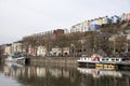 Clifton area housing overlooking the floating harbour in Bristol UK