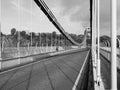 Clifton Suspension Bridge in Bristol in black and white Royalty Free Stock Photo