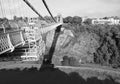 Clifton Suspension Bridge in Bristol in black and white Royalty Free Stock Photo