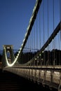 Clifton Suspension Bridge by Brunel, Illuminated a Royalty Free Stock Photo