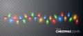 Christmas Lights garland Royalty Free Stock Photo