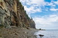 Cliifs of Cape Enrage along the Bay of Fundy Royalty Free Stock Photo