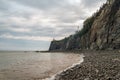 Cliifs of Cape Enrage along the Bay of Fundy Royalty Free Stock Photo