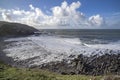 Cliiftop view of beach near Hartland Quay Royalty Free Stock Photo