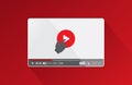 Clik here video player background for a web site or application Royalty Free Stock Photo