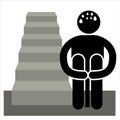 Climacophobia. Phobia fear of climbing, especially using stairs