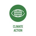 Climate action color icon. Corporate social responsibility. Sustainable Development Goals. SDG sign. Pictogram for ad, web, mobile