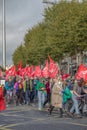 A Climate Action march in Dublin, to coincide with the COP26 Conference Dublin, Ireland, Royalty Free Stock Photo